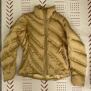 Gold Nike Puffer zip up